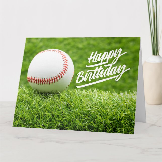 Carte Joyeux anniversaire du baseball (Devant)