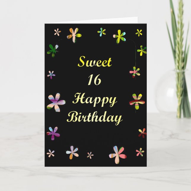 Carte Joyeux anniversaire du bonbon 16 (Devant)