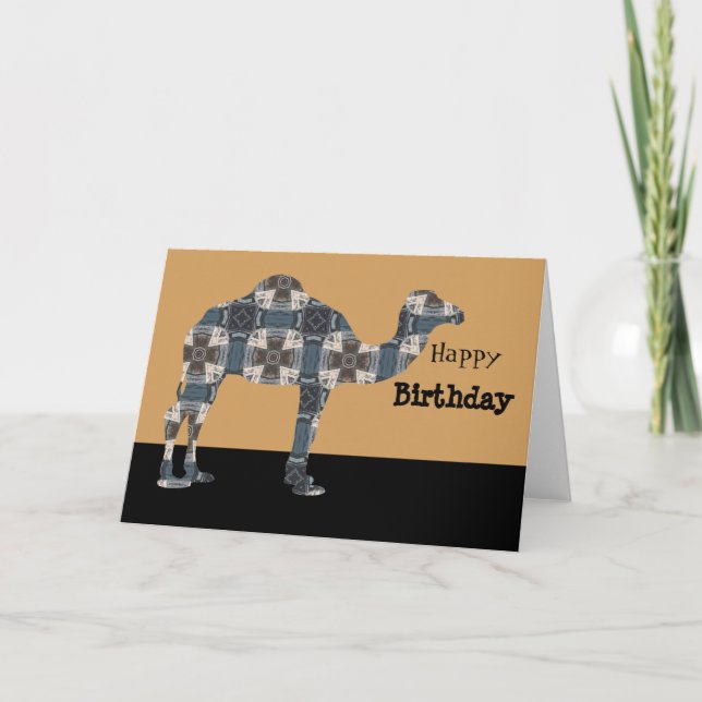 Carte Joyeux Anniversaire du chameau (Devant)