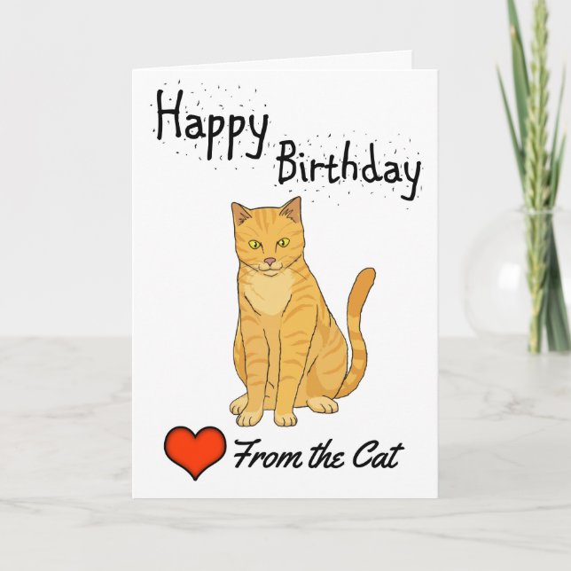 Carte Joyeux anniversaire du chat (Devant)