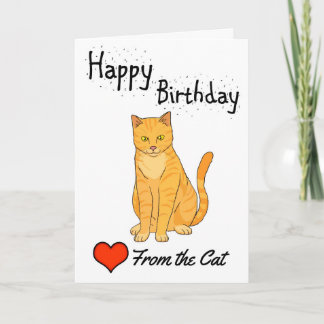 Carte Joyeux anniversaire du chat