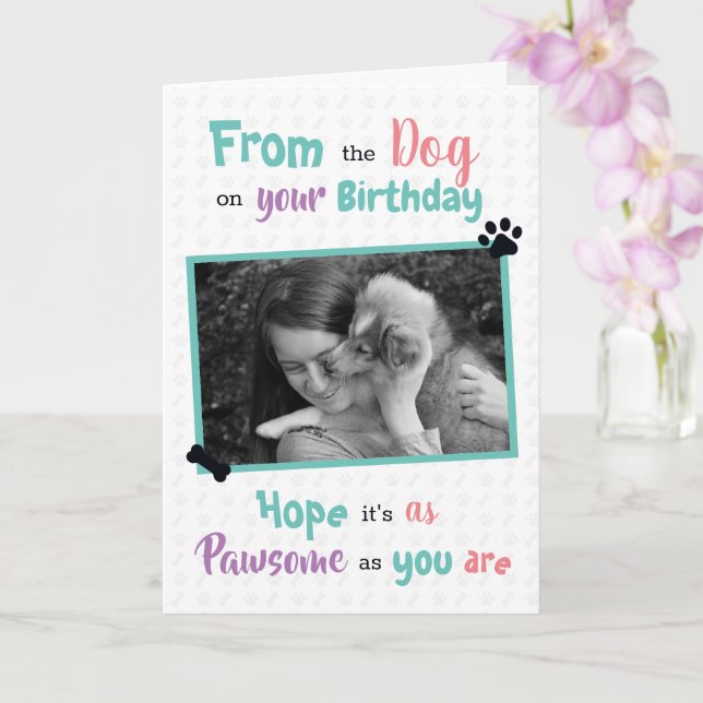 Carte Joyeux anniversaire du chien (Orchidée)