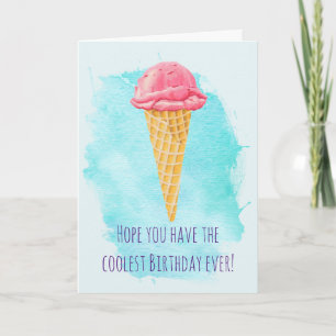 Carte Joyeux Anniversaire du cône de glace