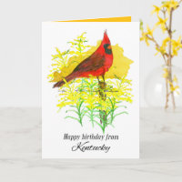 Joyeux anniversaire du Kentucky Cardinal Goldenrod
