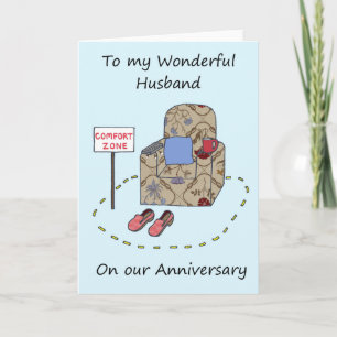 Carte Joyeux anniversaire du mari Zone de confort