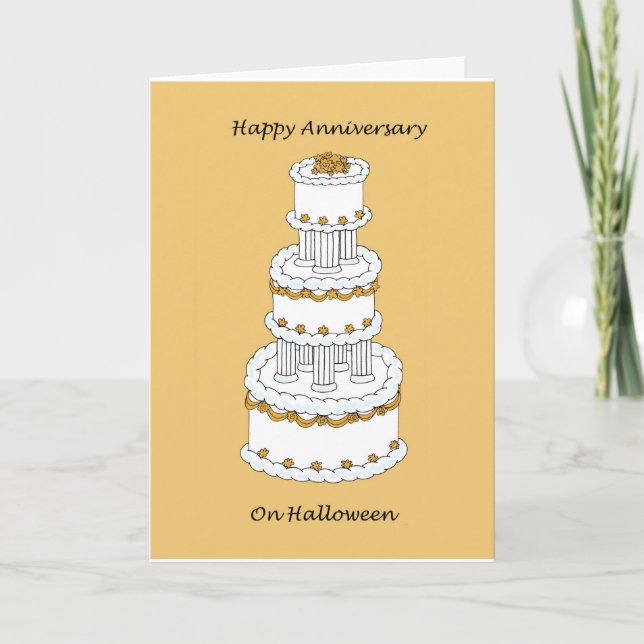 Carte Joyeux anniversaire du Mariage Halloween (Devant)