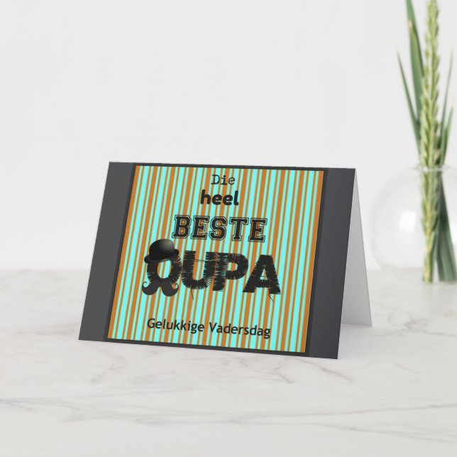Carte Joyeux anniversaire du père Oupa (Devant)