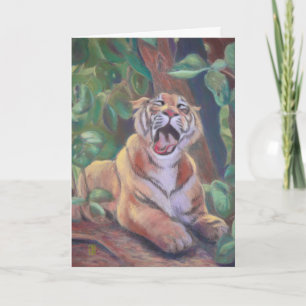Carte Joyeux anniversaire du tigre de Yawning