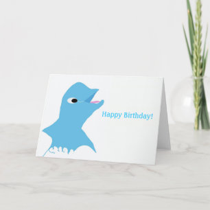 Carte Joyeux anniversaire d'un dauphin