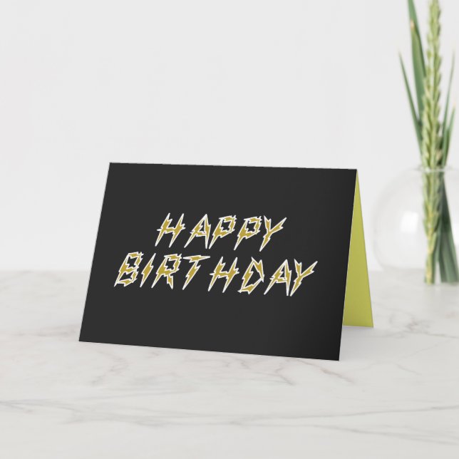 Carte Joyeux anniversaire électrique (Devant)