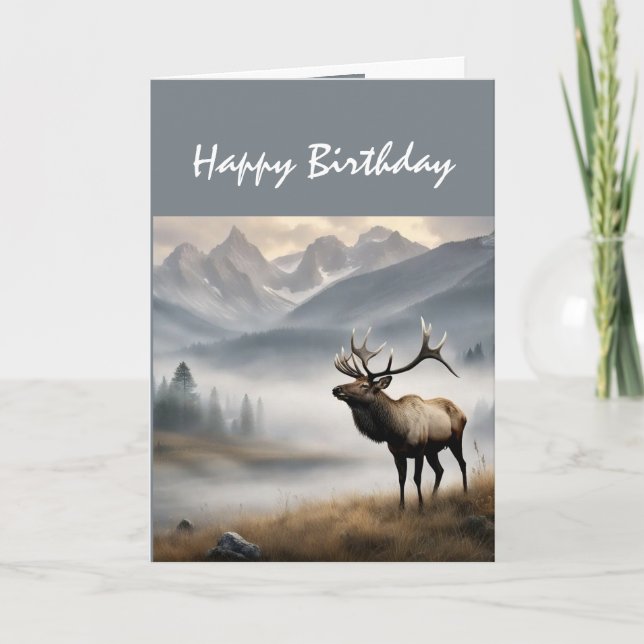 Carte Joyeux Anniversaire Elk Quelqu'un exceptionnel (Devant)