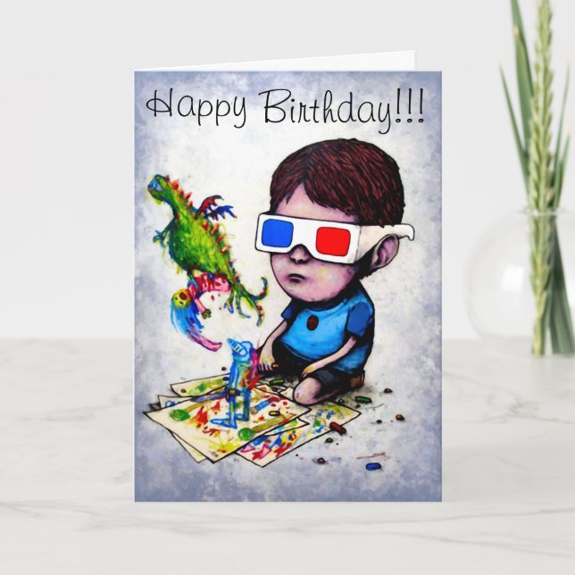 Carte Joyeux anniversaire en 3D ! ! ! (Devant)