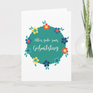 Carte Joyeux anniversaire en allemand