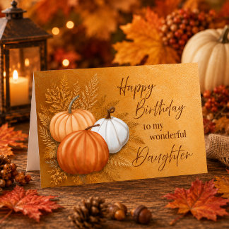 Carte Joyeux Anniversaire en Automne à Ma Fille Merveill