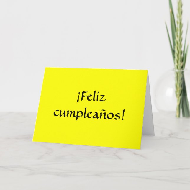 Carte Joyeux anniversaire en espagnol ! (Devant)