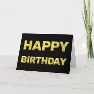 Carte Joyeux anniversaire en or !
