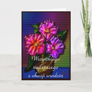 Carte Joyeux anniversaire en polonais