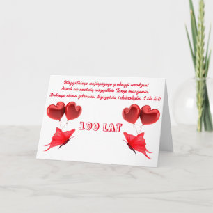 Carte Joyeux anniversaire en polonais