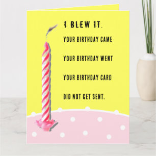Carte Joyeux Anniversaire en Retard