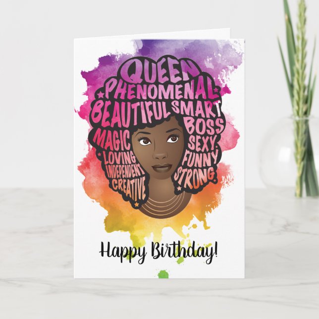 Carte Joyeux anniversaire ! Encouragement de l'aquarelle (Devant)
