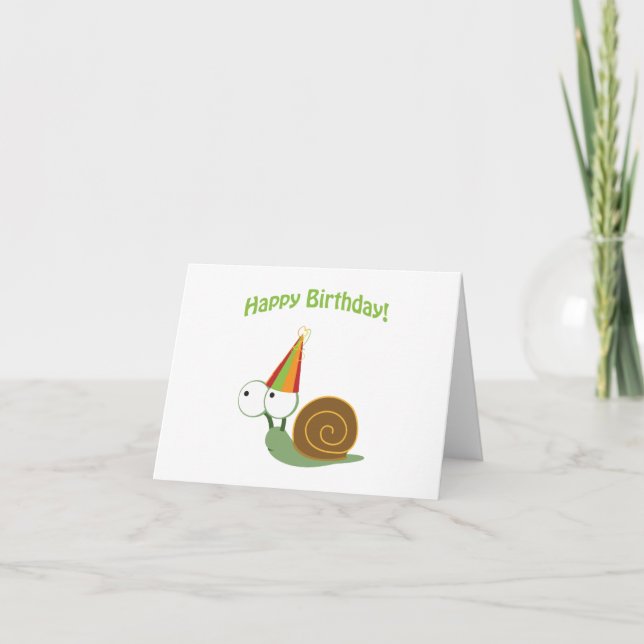 Carte Joyeux anniversaire ! Escargot (Devant)