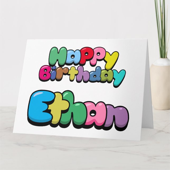 Carte Joyeux anniversaire Ethan (Devant)