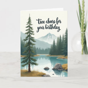 Carte Joyeux Anniversaire Evergreen Peak
