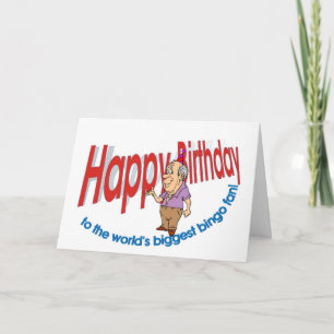 Carte Joyeux anniversaire, fan de bingo-test