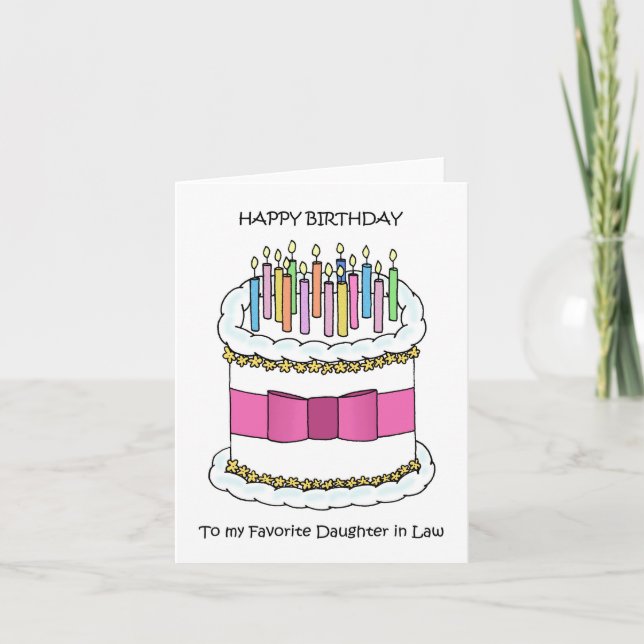 Carte Joyeux anniversaire Favorite fille en droit (Devant)