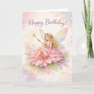 Carte Joyeux Anniversaire - Fée