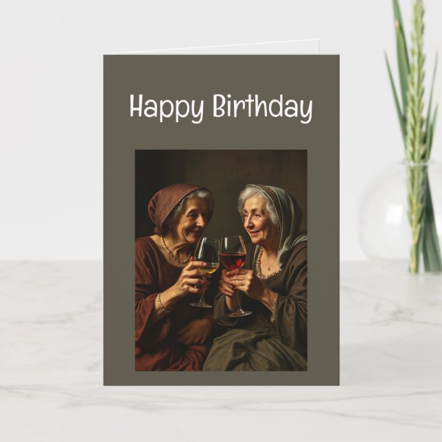 Carte Joyeux Anniversaire Fêter la vieillesse (Devant)