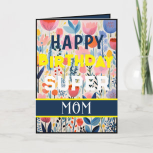 Carte Joyeux Anniversaire Fleurs Bleues Spécial