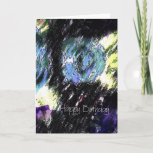 Carte Joyeux anniversaire Floral Abstrait