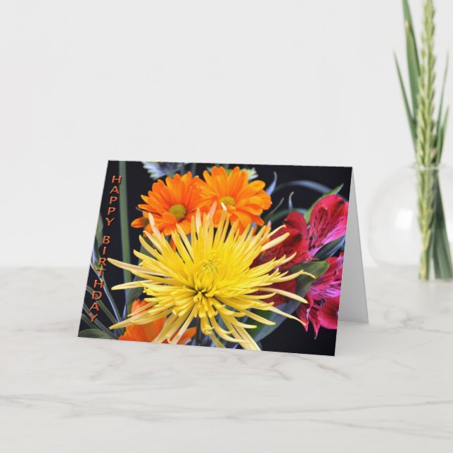 Carte Joyeux anniversaire Floral Bliss (Devant)