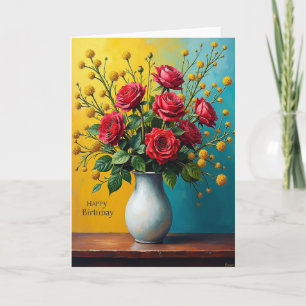 Carte Joyeux Anniversaire Florets