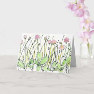 Carte Joyeux Anniversaire Flower Field Rouge Clover Ink