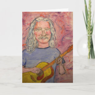 Carte joyeux anniversaire folk rock mec