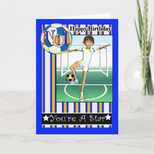 Carte Joyeux Anniversaire, Football No1
