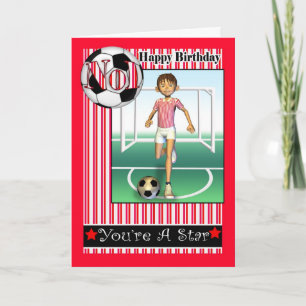 Carte Joyeux Anniversaire, Football No1, Football