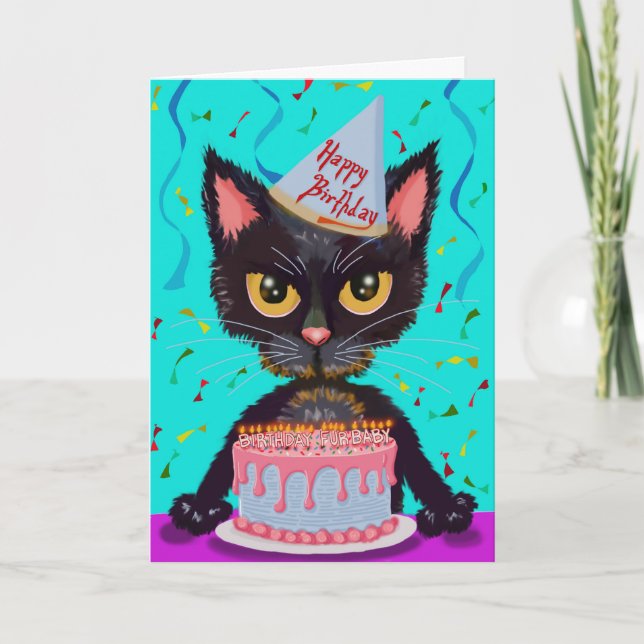 Carte Joyeux anniversaire Fourrure-Baby (Devant)