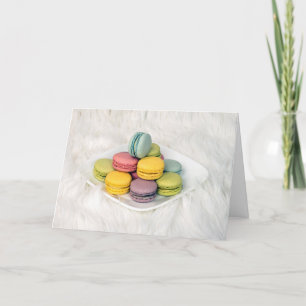 Carte Joyeux Anniversaire Français Macarons