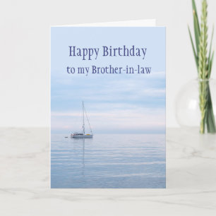 Carte Joyeux Anniversaire Frère en droit voilier