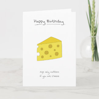 Carte Joyeux anniversaire - Fromage