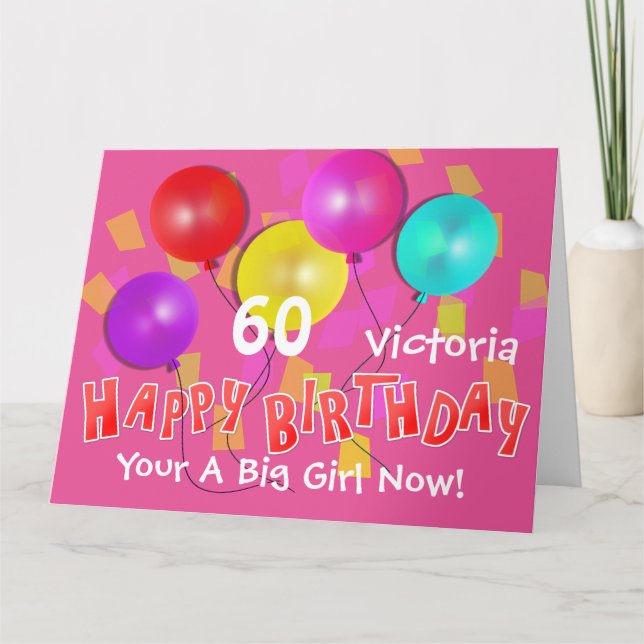 Carte Joyeux anniversaire Funny 60e jalon Personnalisé (Devant)