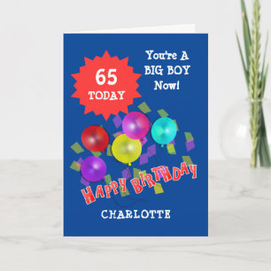 Carte Joyeux anniversaire Funny 65e jalon Personnalisé