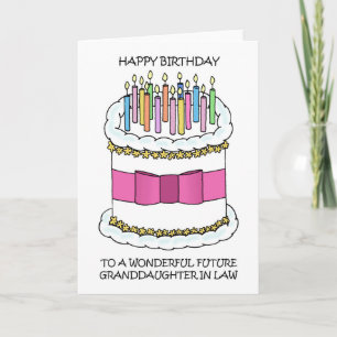 Carte Joyeux anniversaire future petite-fille en droit