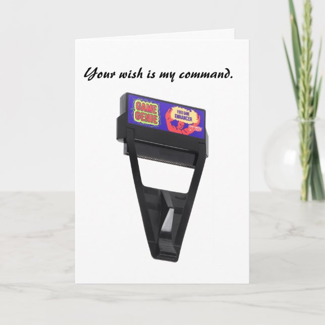 Carte Joyeux anniversaire - Game Genie (Devant)