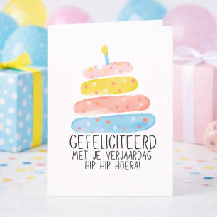Carte Joyeux anniversaire Gâteau d'anniversaire Bougie