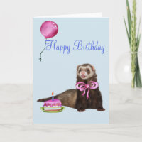 Joyeux Anniversaire Gâteau De Furet Mignon Ballon