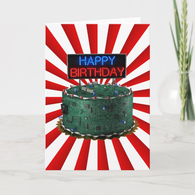 Carte Joyeux anniversaire, Geek (Devant)